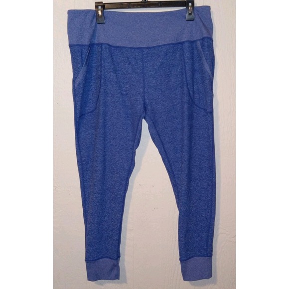 Zella Pants - Zella Jogger Pants Womens 2X Blue Heathered Activewear Pockets High Rise